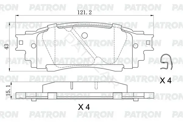 Тормозные колодки PATRON PBP281