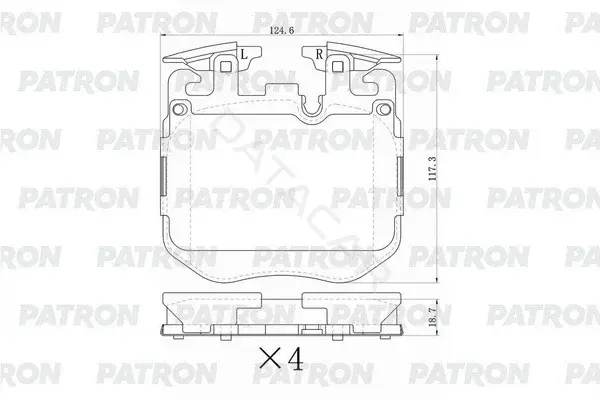 Тормозные колодки PATRON PBP291