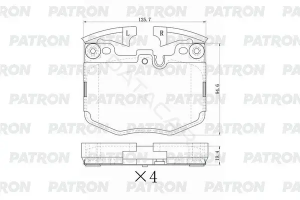 Тормозные колодки PATRON PBP297