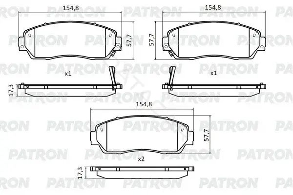 Тормозные колодки PATRON PBP354