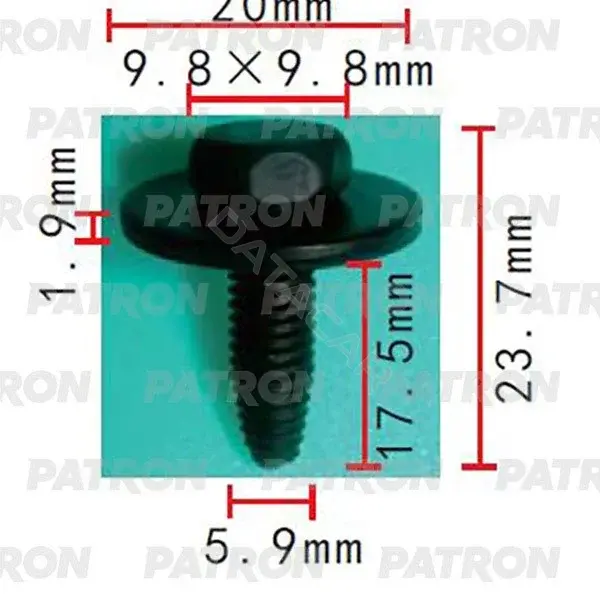 Клипсы, фиксаторы, зажимы PATRON P37-2157
