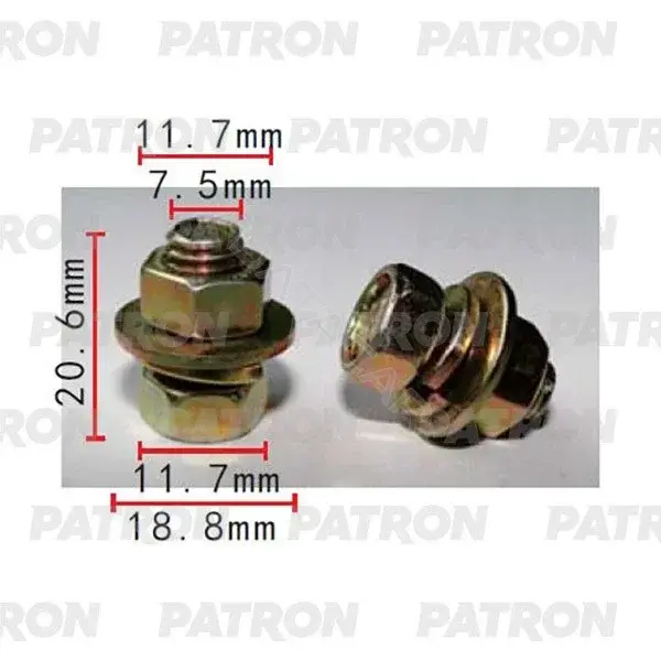 Клипсы, фиксаторы, зажимы PATRON P37-2182