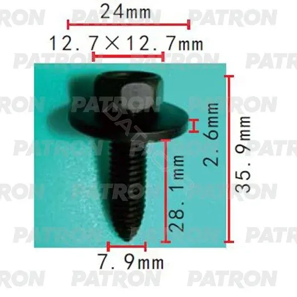 Клипсы, фиксаторы, зажимы PATRON P37-2190