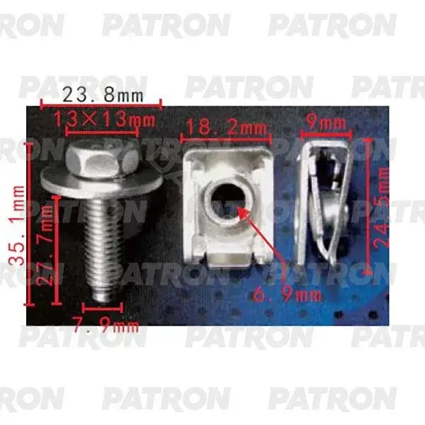 Клипсы, фиксаторы, зажимы PATRON P37-2210