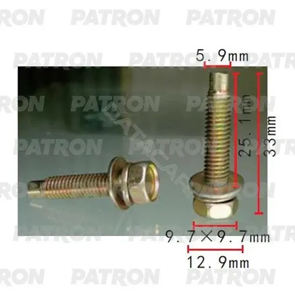 Клипсы, фиксаторы, зажимы PATRON P37-2223
