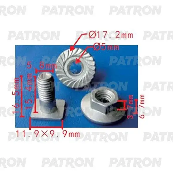 Клипсы, фиксаторы, зажимы PATRON P37-2243