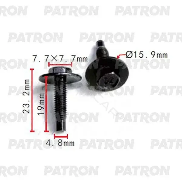 Клипсы, фиксаторы, зажимы PATRON P37-2246
