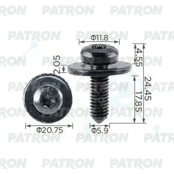Клипсы, фиксаторы, зажимы PATRON P37-2397