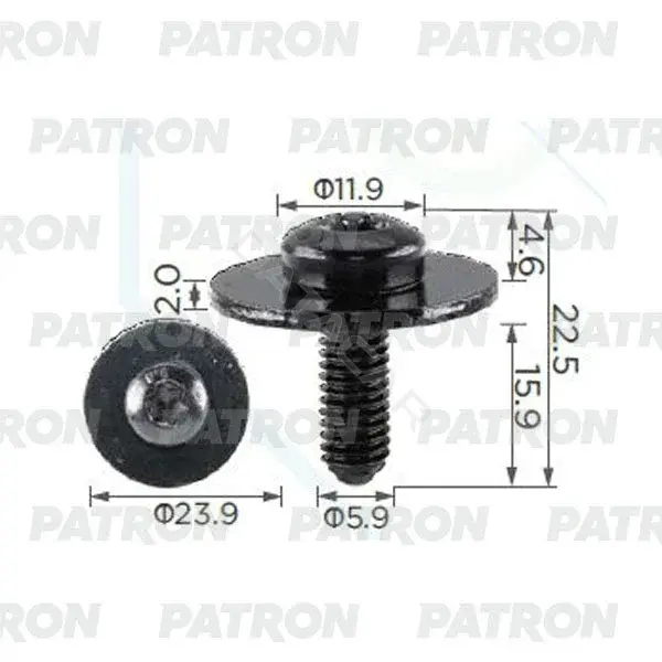 Клипсы, фиксаторы, зажимы PATRON P37-2398