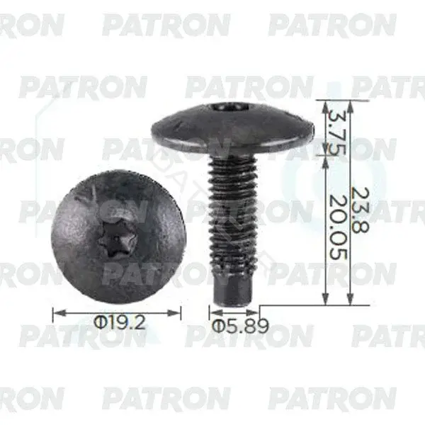 Клипсы, фиксаторы, зажимы PATRON P37-2433S