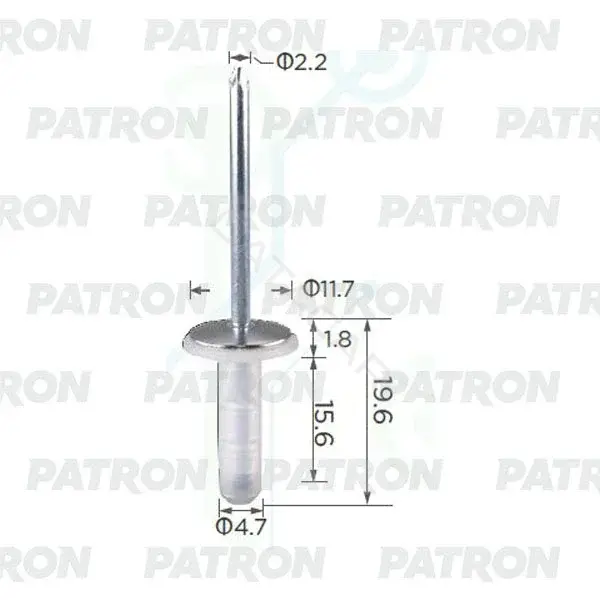 Клипсы, фиксаторы, зажимы PATRON P37-1425