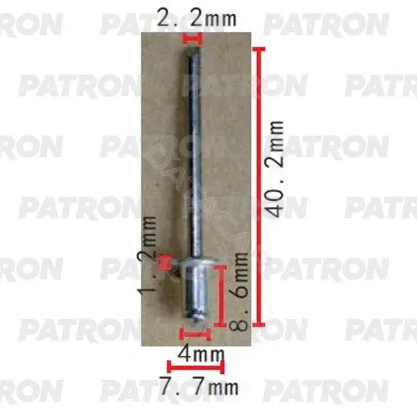 Клипсы, фиксаторы, зажимы PATRON P37-2268