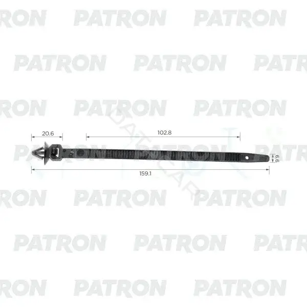 Клипсы, фиксаторы, зажимы PATRON P37-2045