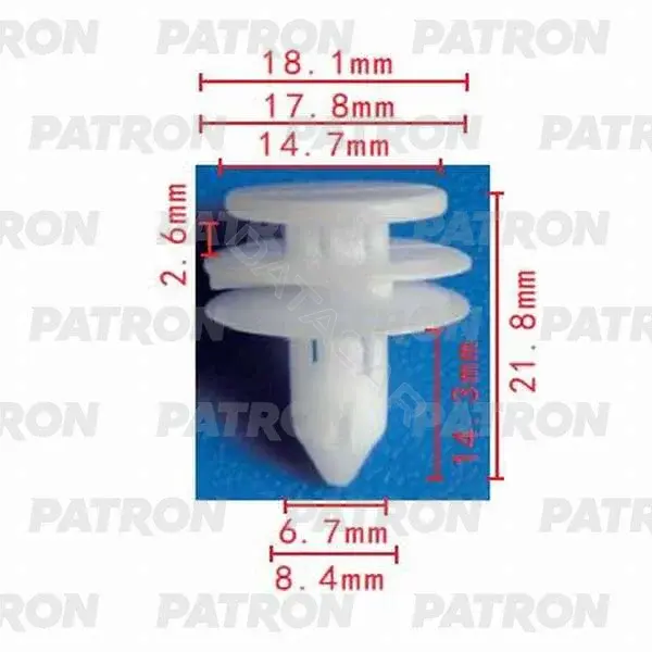 Клипсы, фиксаторы, зажимы PATRON P37-0151S