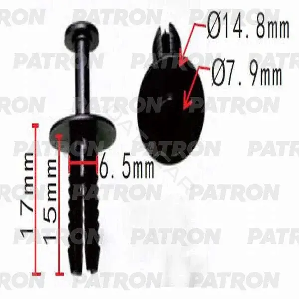 Клипсы, фиксаторы, зажимы PATRON P37-0207A