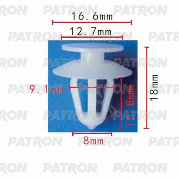 Клипсы, фиксаторы, зажимы PATRON P37-0242S