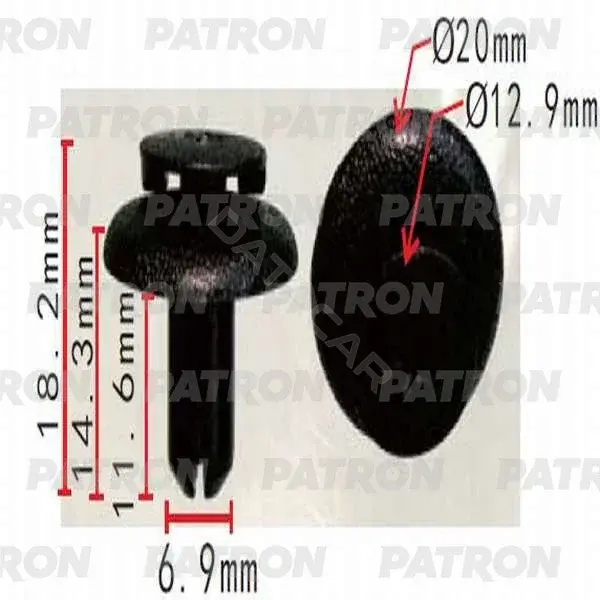 Клипсы, фиксаторы, зажимы PATRON P37-0320S