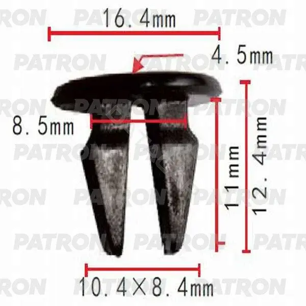 Клипсы, фиксаторы, зажимы PATRON P37-0404S