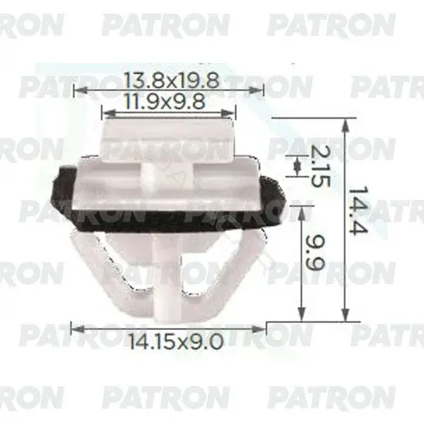 Клипсы, фиксаторы, зажимы PATRON P37-0409A