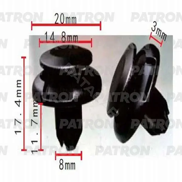Клипсы, фиксаторы, зажимы PATRON P37-0513S