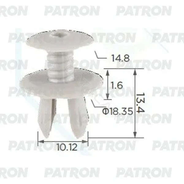 Клипсы, фиксаторы, зажимы PATRON P37-0934