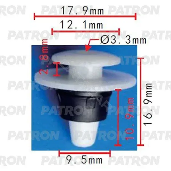 Клипсы, фиксаторы, зажимы PATRON P37-2053