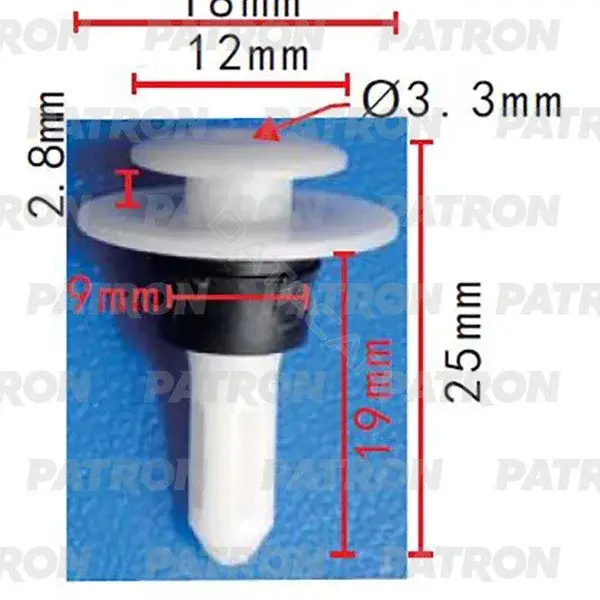 Клипсы, фиксаторы, зажимы PATRON P37-2054