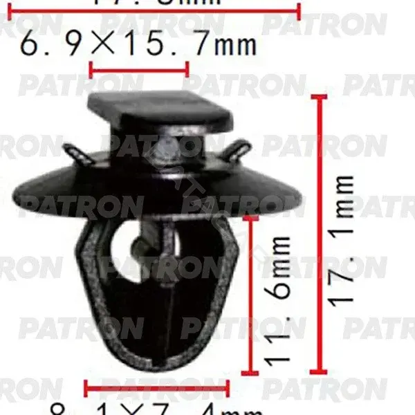 Клипсы, фиксаторы, зажимы PATRON P37-2087