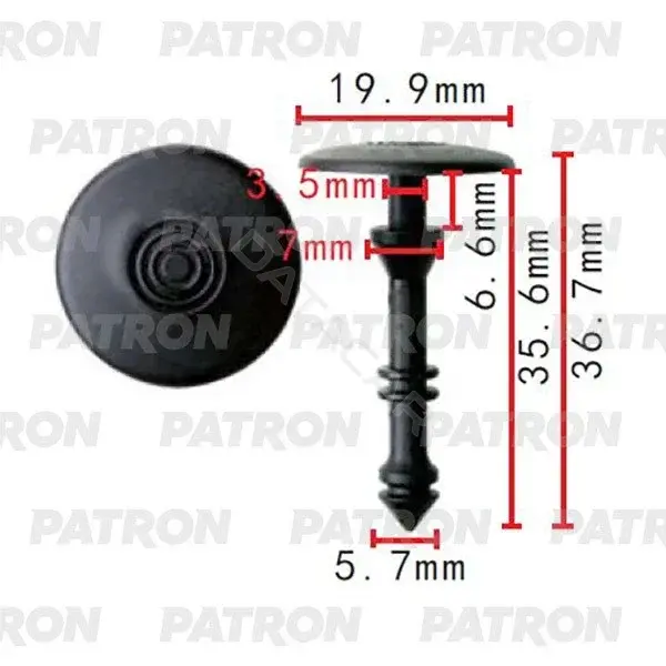 Клипсы, фиксаторы, зажимы PATRON P37-2302
