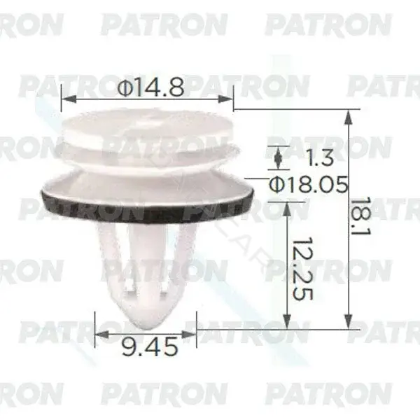 Клипсы, фиксаторы, зажимы PATRON P37-2346