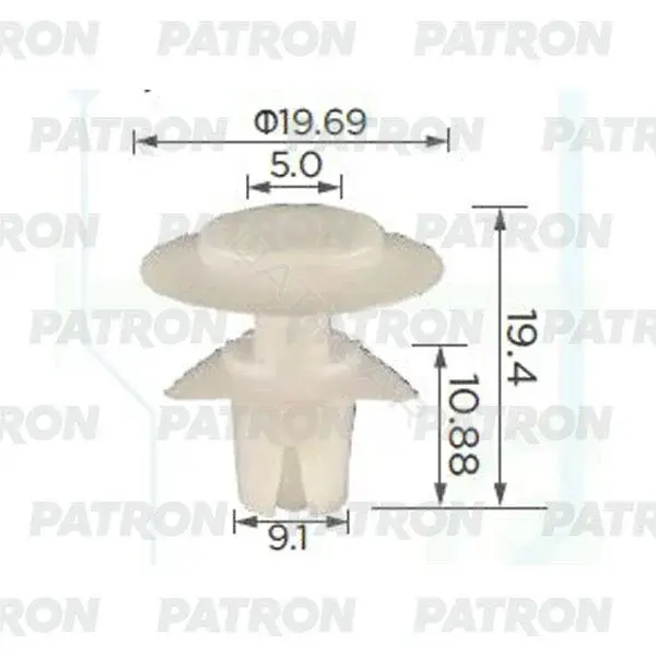 Клипсы, фиксаторы, зажимы PATRON P37-2350