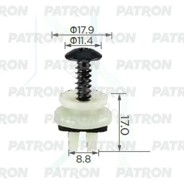 Клипсы, фиксаторы, зажимы PATRON P37-2352
