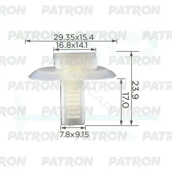 Клипсы, фиксаторы, зажимы PATRON P37-2368