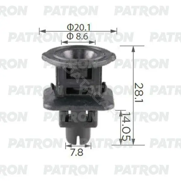 Клипсы, фиксаторы, зажимы PATRON P37-2407