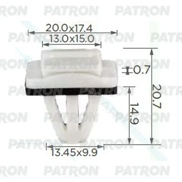 Клипсы, фиксаторы, зажимы PATRON P37-2423
