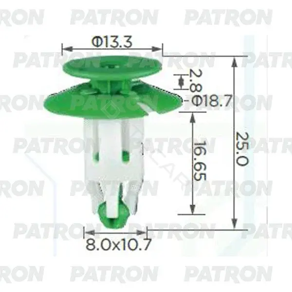 Клипсы, фиксаторы, зажимы PATRON P37-2454