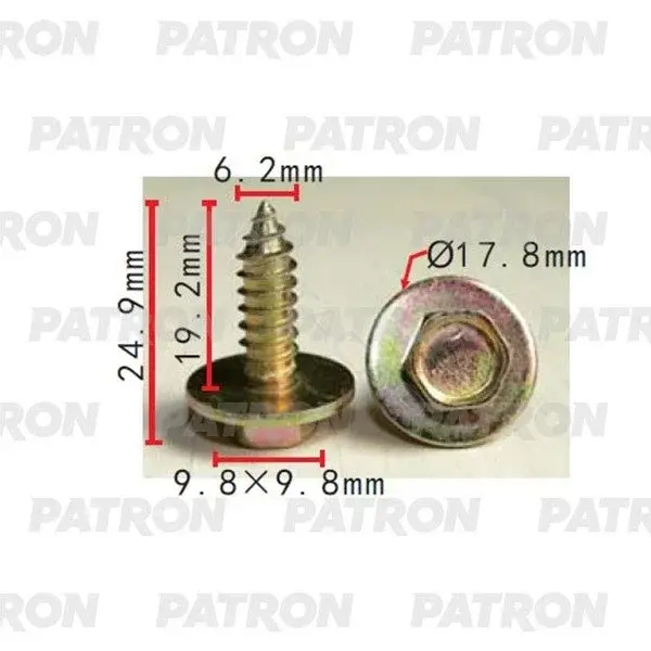Клипсы, фиксаторы, зажимы PATRON P37-2263