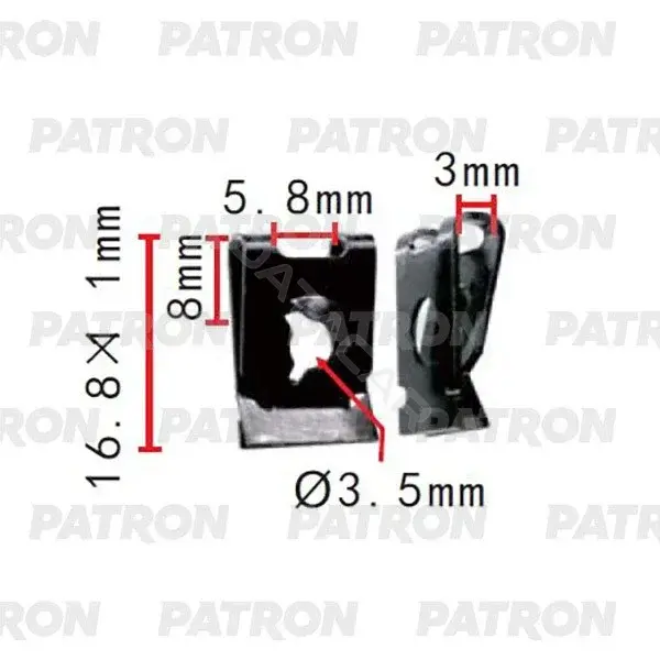 Клипсы, фиксаторы, зажимы PATRON P37-2320