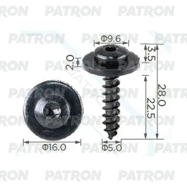 Клипсы, фиксаторы, зажимы PATRON P37-1461