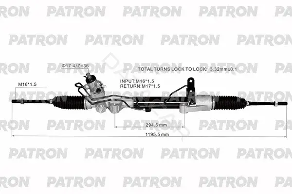Рулевая рейка PATRON PSG3258
