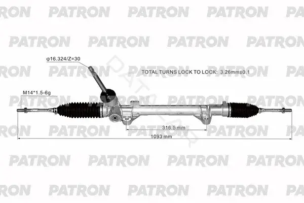 Рулевая рейка PATRON PSG3274