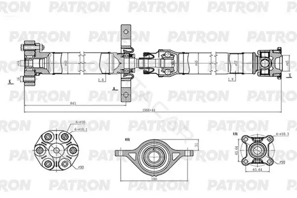 Кардан PATRON PKR006