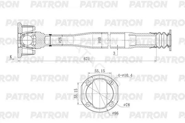 Кардан PATRON PKR008