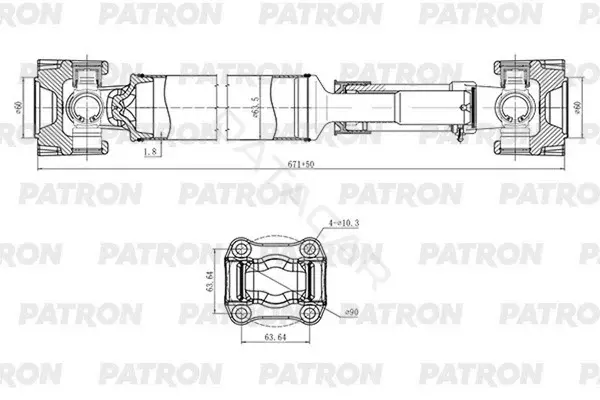 Кардан PATRON PKR011