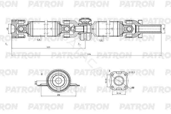 Кардан PATRON PKR013