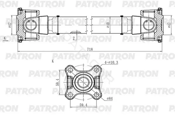 Кардан PATRON PKR015