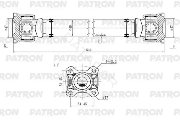 Кардан PATRON PKR016