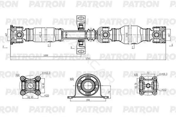 Кардан PATRON PKR028