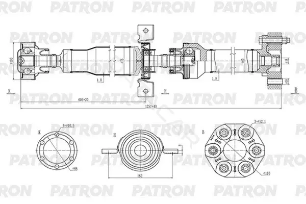 Кардан PATRON PKR032