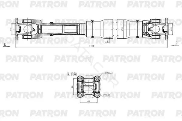 Кардан PATRON PKR037